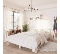 810078 Vidaxl Bed Frame Without Mattress White Solid Wood 120X200 Cm
