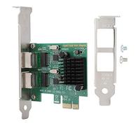 8102 - T2 Dual Port Gigabit Network Card, PCI - E X1 Ethernet Adapter with RTL8111G Chip, 10/100/1000Mbps RJ45 LAN Card for PC, Server, NAS, Virtualization, Alloy Heat Sink for Sta