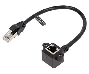 81040 Extension Ethernet F/UTP Cat: 6 0.25m PVC Black 26AWG DELOCK