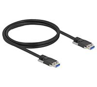 81254 cable USB A male, both sides 1 m black 26AWG, 27AWG DELOCK