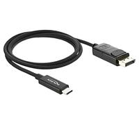 81701 Cable DisplayPort plug, USB C plug Textile L: 1m black DELOCK