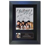 #819 FRIENDS TOP USA TV SHOW Signed Autograph Mounted Photo Reproduction PRINT A4 Rare Perfect Birthday (297 x 210mm) (Black Frame)