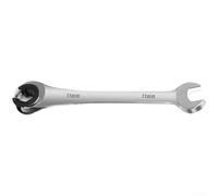 819mm Metric Tubing Wrench with Ratchet and Open End Combination, Suitable for Fastening and Loosening Nuts and Bolts in Limited Spaces (11mm)