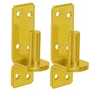 81mm x 30mm x 10mm Heavy Duty Gold Hinge Pin Gate Hinge Brackets Galvanised Steel (Pack of 2) X07E/1