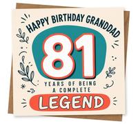 81st Birthday Card for Grandad, Funny Design