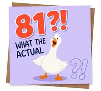 81st Birthday Card, Funny Design