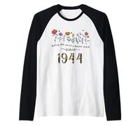 81st Birthday Making The World A Better Place Since 1944 Raglan Baseball Tee