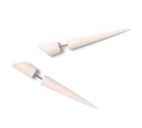 81stgeneration 5cm Natural Bone Straight Spike Fake Ear Stretchers - Gothic Spikes White Earrings - Stick Fake Ear Tapers for Women and Men - Fake Tribal Gauges - Carved Bone Jewellery