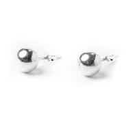 81stgeneration 7mm Sterling Silver Ball Stud Earrings for Women - Simple Small 925 Silver Round Bead Studs - Essential Minimalist Jewellery - Plain Geometric Hypoallergenic Push Back Earrings