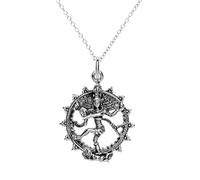 81stgeneration 925 Silver Dancing Shiva Necklace for Women - Large Sterling Silver Hindu God Pendant - Spiritual Amulet for Protection - Intricate Nataraja Medallion Necklace - Symbolic Boho Jewellery