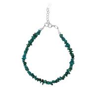 81stgeneration 925 Sterling Silver Raw Turquoise Bead Bracelet - Blue-Green Gemstone Chip Strand Bracelet for Stacking - Bohemian Beaded Bracelet - Colorful Birthstone Jewellery