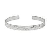 81stgeneration 925 Sterling Silver Wide Hammered Bangle for Women - Adjustable Textured Flat Cuff Bangle - Minimalist Stackable Bracelet - Sleek Modern Jewellery Gift - Classic Everyday Jewellery