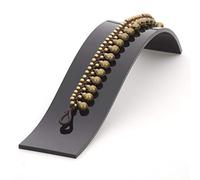 81stgeneration Gold Tone Brass Beaded Anklet with Dangling Bells and Ball Beads - Indian Style Cord Ankle Bells - Foot Jewellery for Women - Gypsy Bead Ankle Bracelet - Belly Dance Boho Tassel Anklet