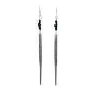 81stgeneration Hill Tribe Silver Extra Long Bar Earrings With a Tribal Motif - 925 Sterling Silver Turquoise Bead Earrings - Beachy Jewellery for Women - Bohemian Style Artisan Design