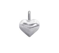 81stgeneration Hill Tribe Silver Small Puffed Heart Charm for Earrings - Friendship Valentine's Day Charms for Chain Bracelets and Necklaces - 999 Pure Silver Tiny Pendant - Jewellery Making Supplies
