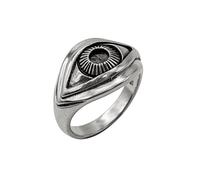 81stgeneration Sterling Silver Magical Eye Ring for Women - 925 Silver Eye-Shaped Ring for Men - Protective All Seeing Eye Amulet - Spiritual Third Eye Jewellery - Wiccan Gothic Gift