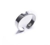 81stgeneration Sterling Silver Open Band Toe Ring for Women - Simple Polished 925 Silver Toe Rings - Adjustable Midi Finger Ring - Minimalist Foot Jewellery for Women - Plain Elegant Pinky Rings