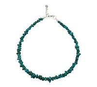 81stgeneration Sterling Silver Turquoise Chip Bead Bracelet for Women - Colourful Beaded Strand Friendship Bracelets - Boho Blue-Green Gemstone Bracelet - 925 Silver Birthstone Jewellery