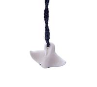 81stgeneration Stingray Hand Carved Bone Pendant - Maori Style Jewellery - Ocean Inspired Hawaii Necklace - Fish Bone Necklace - Surfer Beach Accessories - Adjustable Black Cord Necklace