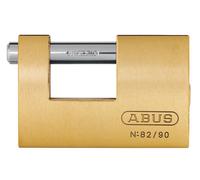 82/90mm Monoblock Brass Shutter Padlock Abus Yellow One Size