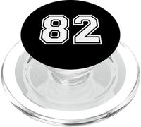 82 Number Eighty-Two Team Sports Graphic Matching Varsity PopSockets PopGrip for MagSafe