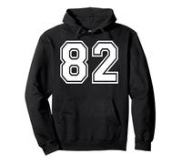 82 Number Eighty-Two Team Sports Graphic Matching Varsity Pullover Hoodie