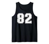 82 Number Eighty-Two Team Sports Graphic Varsity Matching Tank Top