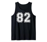 82 Number Eighty-Two Team Sports Grunge Varsity Matching Tank Top