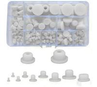 82 Pcs 11 Sizes White Silicone Hole Plugs, T-Shaped Stopper, Hole Seal Cover Round Rubber Stopper, Plastic Hole Plugs Set, Waterproof Sealing Plug Pipes (3-20mm)