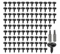 82 Pcs Black Self Tapping Screws Set, Small Self Tapping Screws with Drill Bit, Durable Suitable for Auto Car Body, Fender Liner and Vehicle Maintenance Repair