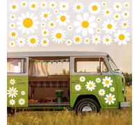 82 PCS Flowers Daisy Car Decals,Auto Stickers Waterproof Hood Vinyl Decal Car Window Stickers Graphics Body Side Door Trunk Decoration for Racing SUV Truck Bus Window Wall Laptop Motorcycle Bin