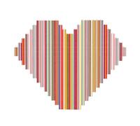 82 Piece Heart Shaped Building Brick Puzzle Art Block 3D Jigsaw Desk Decor Colorful Stripes. Print