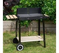 82 x 29cm Charcoal BBQ Grill Trolley with Shelves on Wheels - Samuel Alexander | TJ Hughes