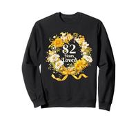 82 Years Loved Sunflower Floral Ribbon Women 82nd Birthday Sweatshirt