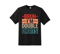 82 Years Old Birthday Bruh I'm Double Digits T-Shirt | Funny 10th Birthday Gift for Boys & Girls | Kids Turning Ten Years Old Party Tee | Double Digits Celebration Top for Son, Daughter, Friends
