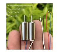 820 Coreless electronic starter 3.7V Four Axis, Diameter Shaft 1mm, High Speed, High Torque Aircraft Spindle electronic starter For DIY Airplane Model RUAJOGYNVM(Black white line)