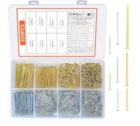 820 Pcs Assorted Nails Set, Flat Head Nails, Concrete Wall Hanging Nails for Hanging Pictures Woodworking Drywall DIY and Crafts Home Construction Nails - Various Sizes