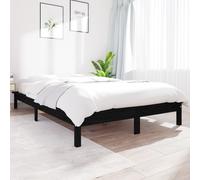 (black, 160 x 200 cm) vidaXL Solid Wood Pine Bed Frame Wooden Bedstead Bed Base Multi Colours/Sizes