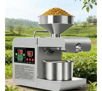 820W Automatic Oil Press Machine,Electric Oil Press Machine,Cold Hot Press Stainless Steel Seed Oil Maker,with Intelligent Temperature Controller and 600W Heater for Commercial Home Use