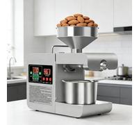 820W Commercial Automatic Oil Press Machine,Cold Hot Press Stainless Steel Seed Oil Maker,with Intelligent Temperature Controller,600W Heater for Commercial Home Use