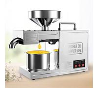 820W Oil Press Machine, Automatic Olives Oil Extraction Squeezer Commercial Oil Press Machine, Food Grade 304 Stainless Steel Commercial Electric Hot/Cold Nut Seed Extractor for Peanuts,Sesame Seeds