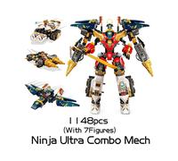 (82207) 1148pcs Ninja Series 4in1 Ultra Combo Mech Building Blocks Titan Robot