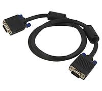 82556 cable D-Sub 15pin male, both sides 1m black 28AWG DELOCK