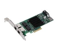 82576 10/100/1000Mbps Gigabit Ethernet PCI-E X4 Network Card, Dual Port RJ45 LAN Adapter Converter, PCIE Ethernet Adapter with CD Drive