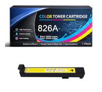 826A Toner Cartridge with Chip Replacement Compatible for HP 826A CF310A CF311A CF312A CF313A High Yield for Color LaserJet Enterprise M855 M855dn M855x M855xh Printers