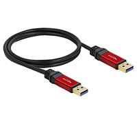 82744 cable USB A male, gold-plated on both sides 1 m black Cu DELOCK