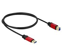 82756 Cable USB A Male, USB B Male Gold Plated 1m Black 5Gbps DELOCK