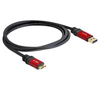 82761 Cable USB A Male, Micro USB B Male Gold Plated 2m Black DELOCK