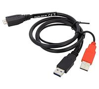82909 Cable USB A Male x2, Micro USB B Male 0.6m Black DELOCK