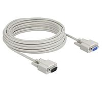 82979 cable D-sub 9pin female, D-sub 9pin male 10m beige DELOCK